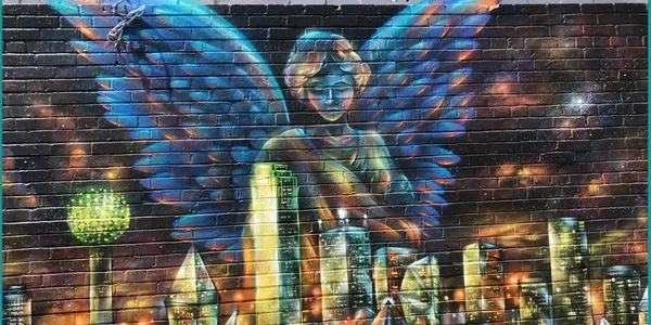 SoulTopia Angel & Crystal mural